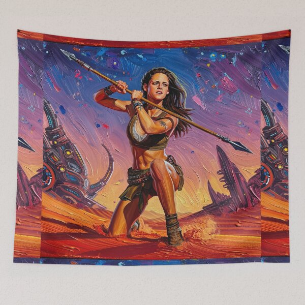 Item preview,  Fantasy Barbarian Princess of Mars, a goddess with a spear designed and sold by Vintage Designs +.