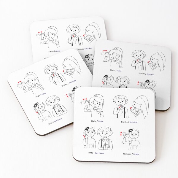 Item preview, Sign language Hello, Thank you, Please, Bye designed and sold by desilustra.