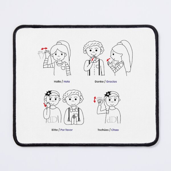 Item preview, Sign language Hello, Thank you, Please, Bye designed and sold by desilustra.