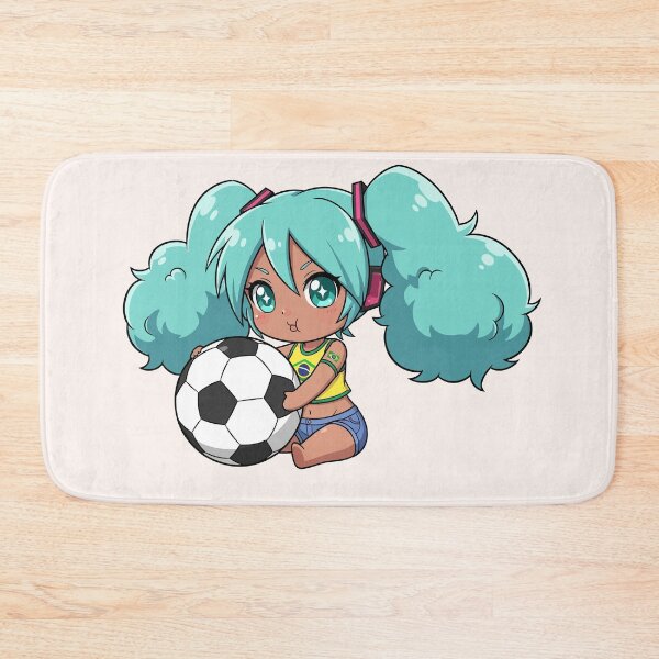 Item preview, Cute Chibi Brazil Miku Kawaii Tan Anime Girl Brazilian Fanart designed and sold by StudioJohan.