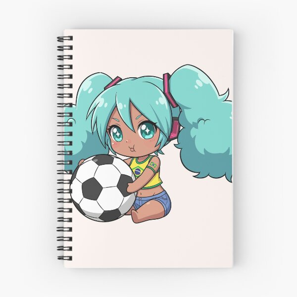Item preview, Cute Chibi Brazil Miku Kawaii Tan Anime Girl Brazilian Fanart designed and sold by StudioJohan.