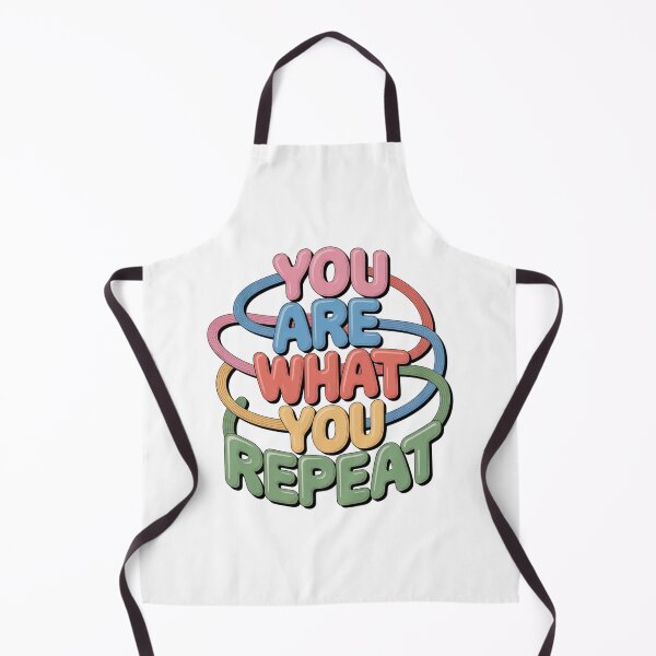Item preview, You Are What You Repeat – Colorful Habit Building Quote designed and sold by ArtByYunus.