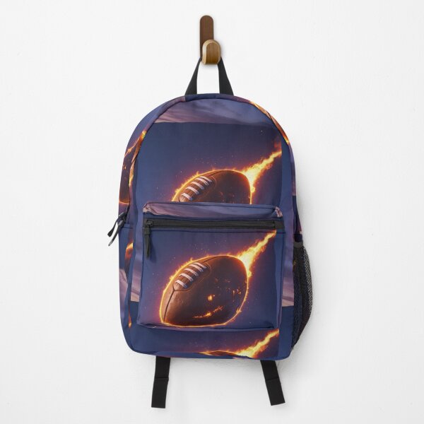 Item preview, "Flaming American Football from Space – 3D Action-Packed Design!" designed and sold by Artchinoo.