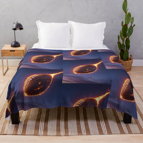 Item preview, "Flaming American Football from Space – 3D Action-Packed Design!" designed and sold by Artchinoo.