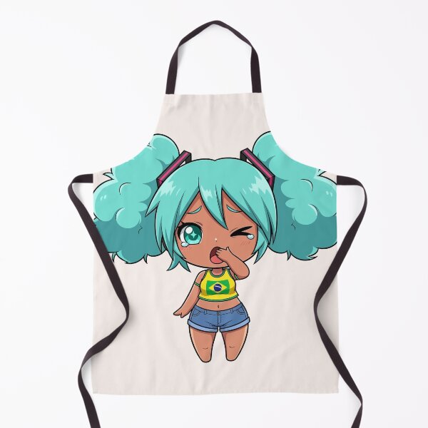 Item preview, Kawaii Brazil Miku Chibi Cute Brazilian Anime Beach Girl Fanart designed and sold by StudioJohan.