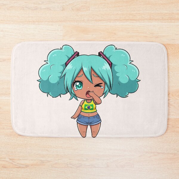 Item preview, Kawaii Brazil Miku Chibi Cute Brazilian Anime Beach Girl Fanart designed and sold by StudioJohan.