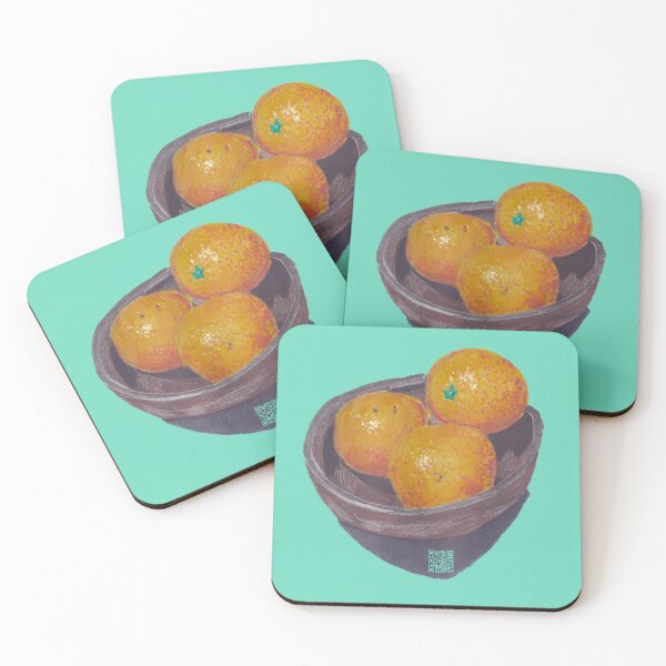 Item preview, Handdrawn Mandarins in Clay Bowl designed and sold by DrawingByDaniel.