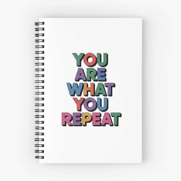 Item preview, You Are What You Repeat – Colorful Habit Building Quote designed and sold by ArtByYunus.