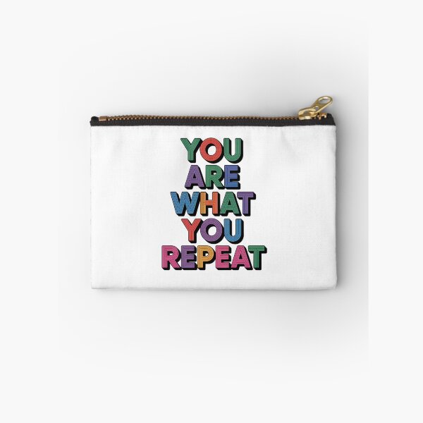 Item preview, You Are What You Repeat – Colorful Habit Building Quote designed and sold by ArtByYunus.