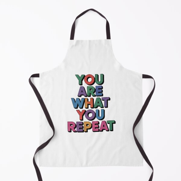 Item preview, You Are What You Repeat – Colorful Habit Building Quote designed and sold by ArtByYunus.