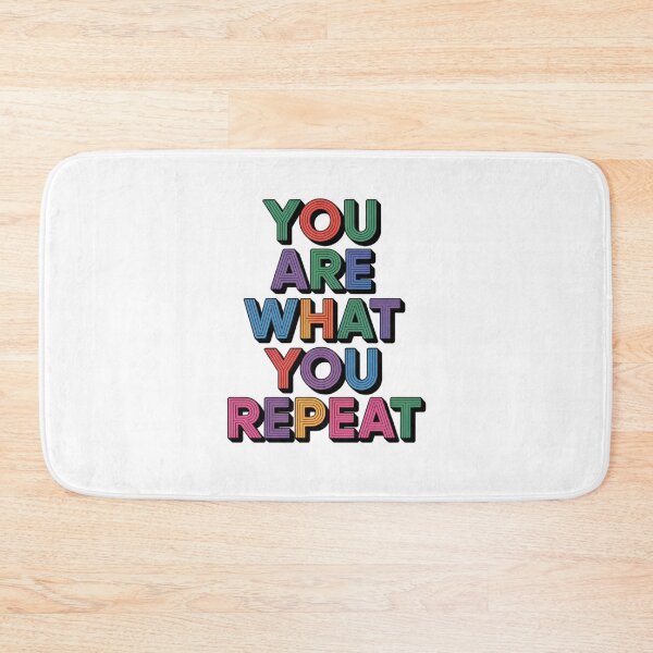 Item preview, You Are What You Repeat – Colorful Habit Building Quote designed and sold by ArtByYunus.