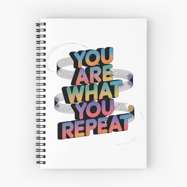 Item preview, You Are What You Repeat – Colorful Habit Building Quote designed and sold by ArtByYunus.