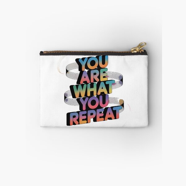 Item preview, You Are What You Repeat – Colorful Habit Building Quote designed and sold by ArtByYunus.