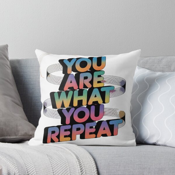 Item preview, You Are What You Repeat – Colorful Habit Building Quote designed and sold by ArtByYunus.