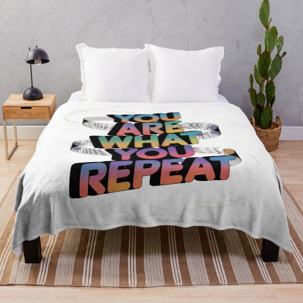 Item preview, You Are What You Repeat – Colorful Habit Building Quote designed and sold by ArtByYunus.