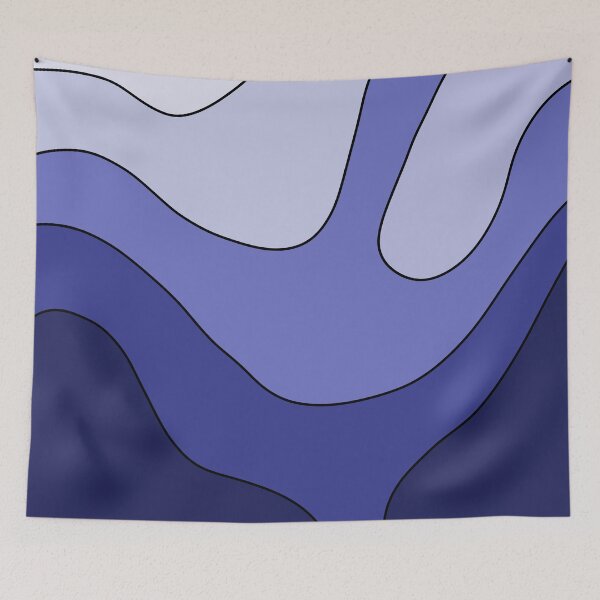 Item preview, Aesthetic blue wave pattern  designed and sold by TAbstractDesign.