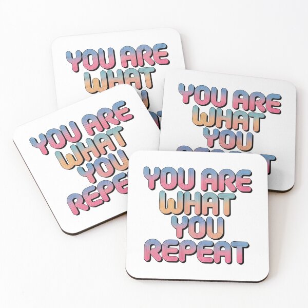 Item preview, You Are What You Repeat – Colorful Habit Building Quote designed and sold by ArtByYunus.