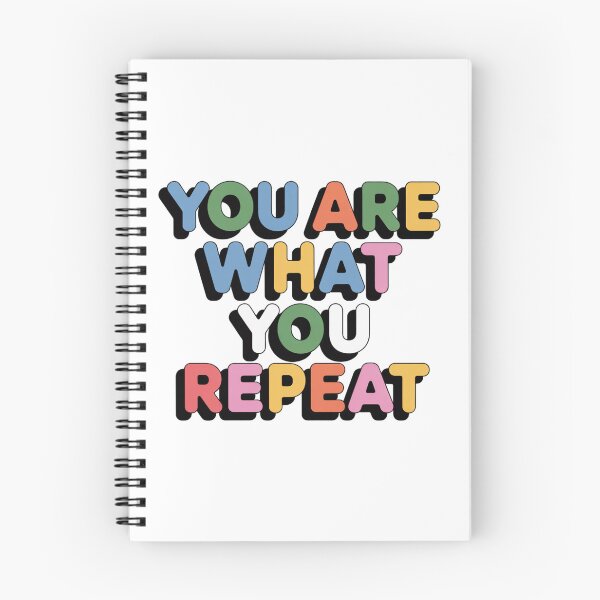 Item preview, You Are What You Repeat – Colorful Habit Building Quote designed and sold by ArtByYunus.
