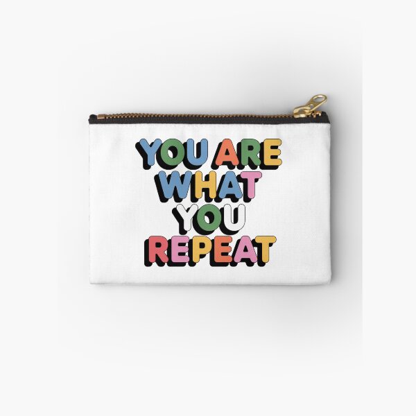Item preview, You Are What You Repeat – Colorful Habit Building Quote designed and sold by ArtByYunus.