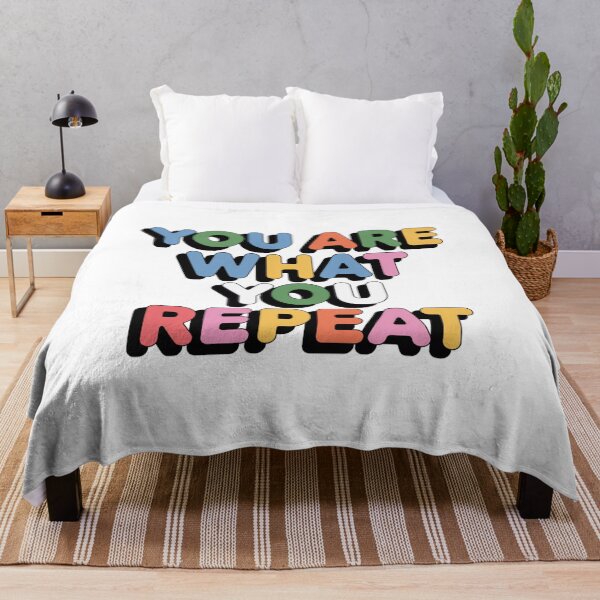 Item preview, You Are What You Repeat – Colorful Habit Building Quote designed and sold by ArtByYunus.