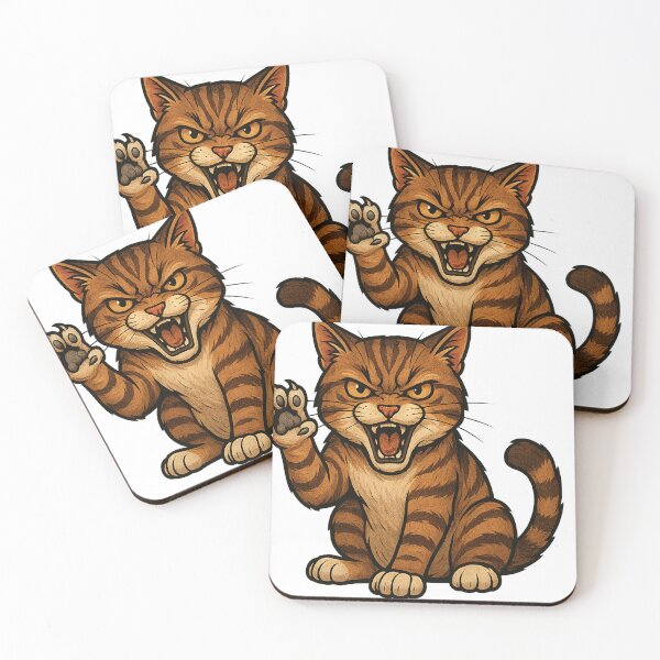 Item preview, Cyber Claw Cat | Fierce Striped Feline Illustration | Techno Matrix Rage designed and sold by Threadoir.