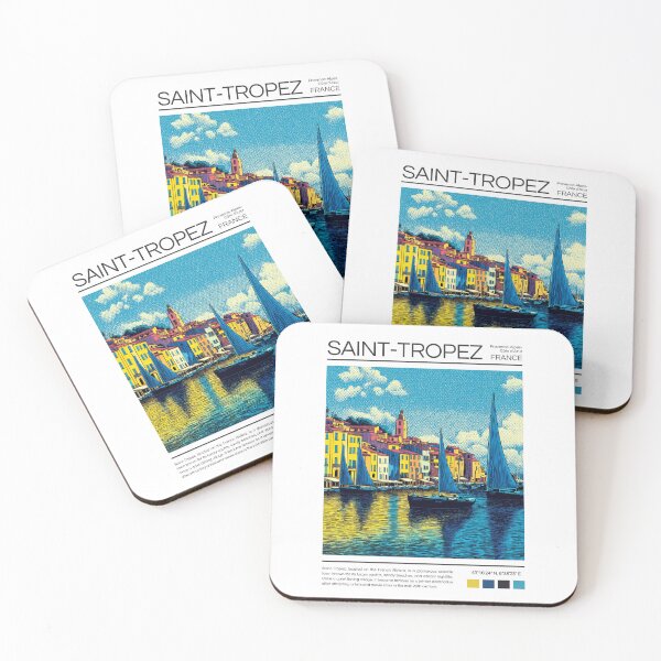 Item preview, Saint-Tropez - France - Pop Art  designed and sold by StudioRedKoala.