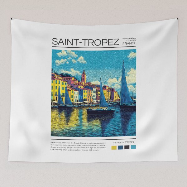 Item preview, Saint-Tropez - France - Pop Art  designed and sold by StudioRedKoala.