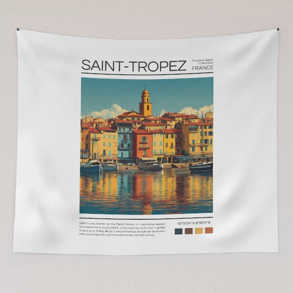 Item preview, Saint-Tropez - France - Pop Art  designed and sold by StudioRedKoala.