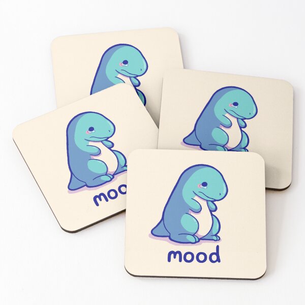 Item preview, sad mood cute dinosaur, t-rex, hugadino designed and sold by hugadino.