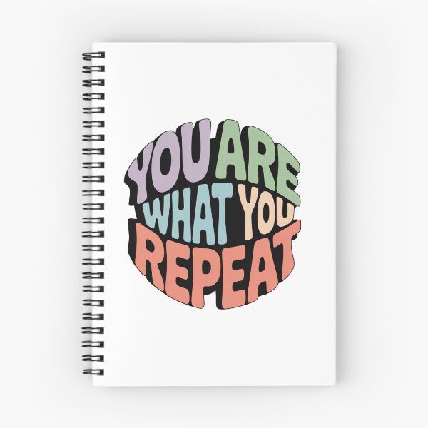 Item preview, You Are What You Repeat – Colorful Habit Building Quote designed and sold by ArtByYunus.