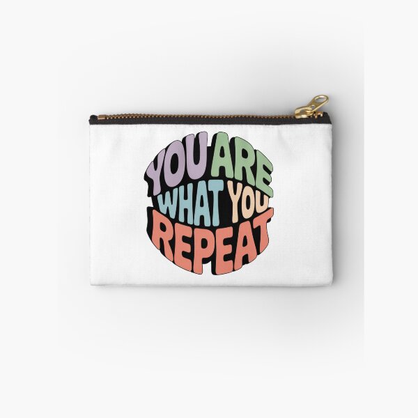 Item preview, You Are What You Repeat – Colorful Habit Building Quote designed and sold by ArtByYunus.
