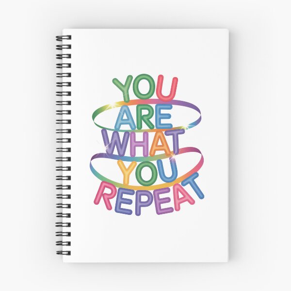 Item preview, You Are What You Repeat – Colorful Habit Building Quote designed and sold by ArtByYunus.