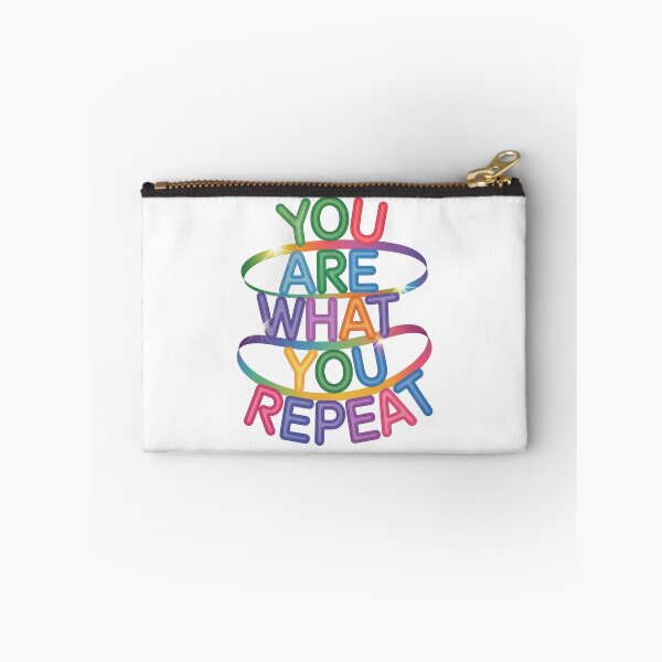 Item preview, You Are What You Repeat – Colorful Habit Building Quote designed and sold by ArtByYunus.