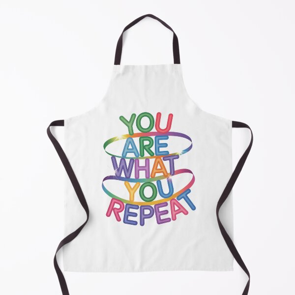 Item preview, You Are What You Repeat – Colorful Habit Building Quote designed and sold by ArtByYunus.