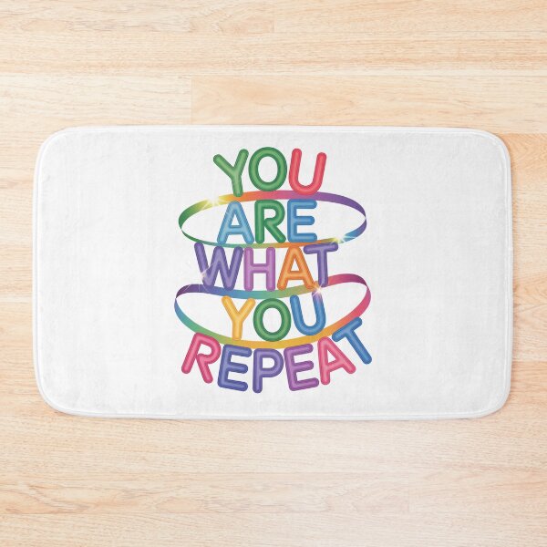 Item preview, You Are What You Repeat – Colorful Habit Building Quote designed and sold by ArtByYunus.