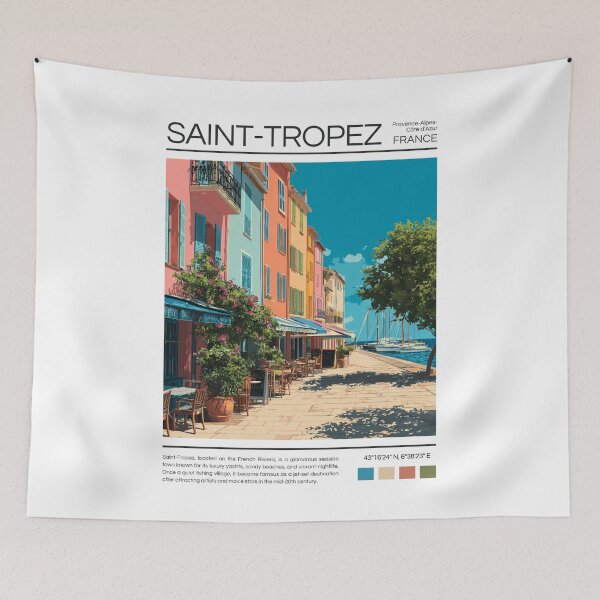 Item preview, Saint-Tropez - France - Pop Art  designed and sold by StudioRedKoala.