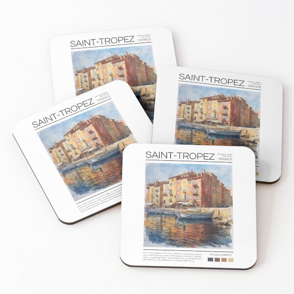 Item preview, Saint-Tropez - France - Watercolor  designed and sold by StudioRedKoala.