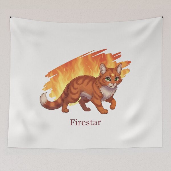 Item preview, Chibi Firestar Warriors ThunderClan Cat Cute Fireheart Leader Fanart designed and sold by StudioJohan.