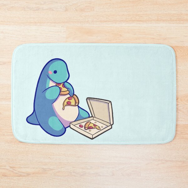Item preview, Cute dino with pizza, dinosaur, hugadino designed and sold by hugadino.