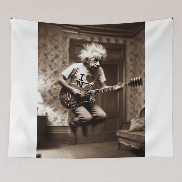 Item preview, "E=MC²...But Make It Rock: Einstein Goes Ampstein!" designed and sold by Print Fiction.