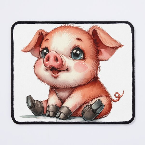 Item preview, Whimsical BABY PIG – Surreal Farm Animal Art designed and sold by WHITE FLAME PRINTS.
