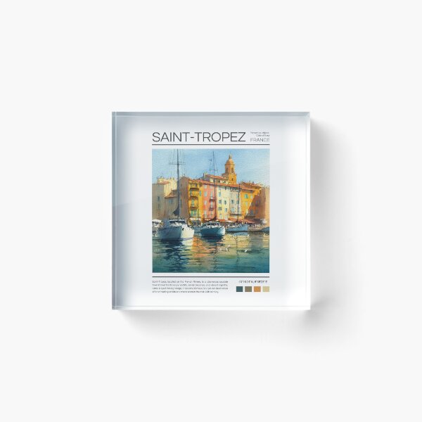 Item preview, Saint-Tropez - France - Watercolor  designed and sold by StudioRedKoala.