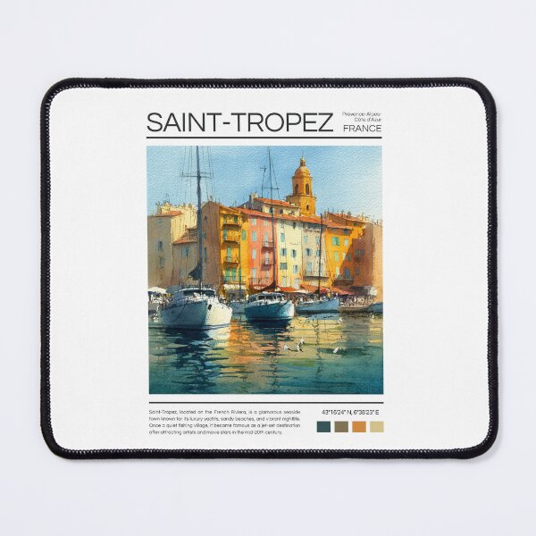 Item preview, Saint-Tropez - France - Watercolor designed and sold by StudioRedKoala.