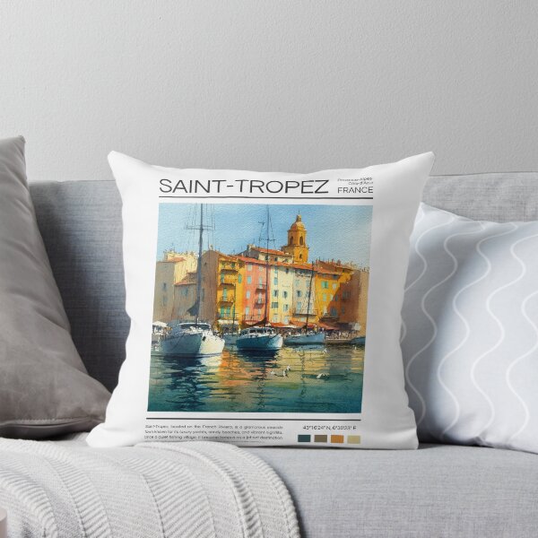Item preview, Saint-Tropez - France - Watercolor  designed and sold by StudioRedKoala.