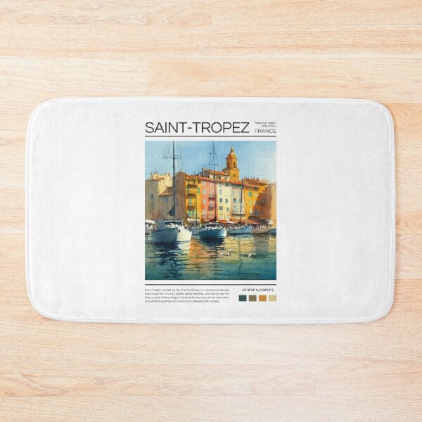 Item preview, Saint-Tropez - France - Watercolor  designed and sold by StudioRedKoala.
