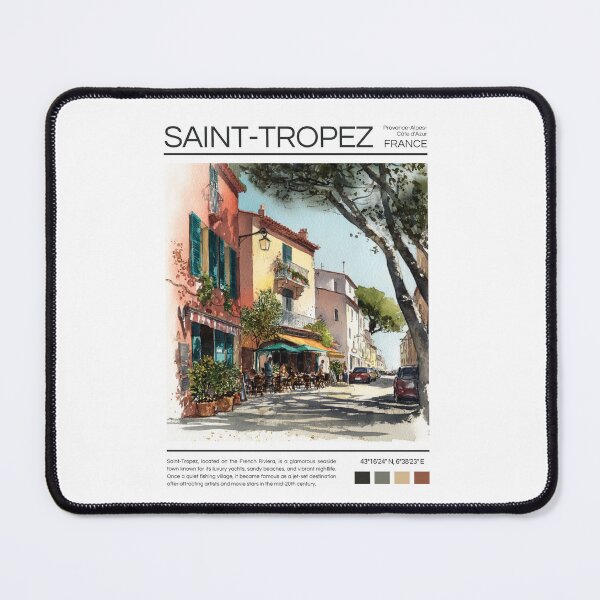 Item preview, Saint-Tropez - France - Watercolor designed and sold by StudioRedKoala.