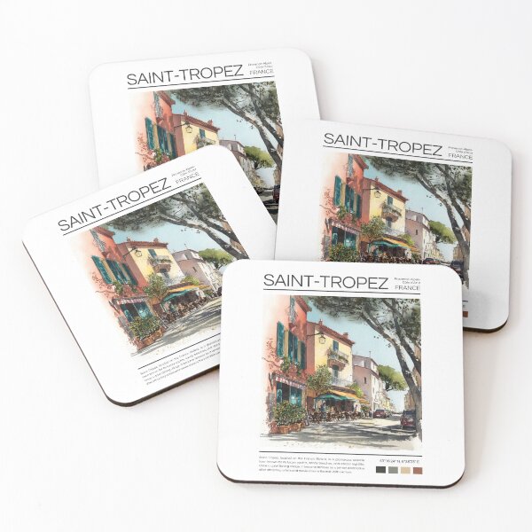 Item preview, Saint-Tropez - France - Watercolor  designed and sold by StudioRedKoala.