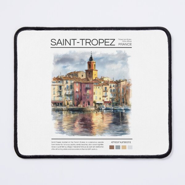 Item preview, Saint-Tropez - France - Watercolor designed and sold by StudioRedKoala.