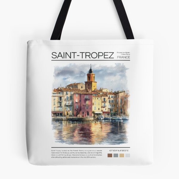 Item preview, Saint-Tropez - France - Watercolor  designed and sold by StudioRedKoala.