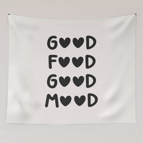 Item preview, Good food good mood (Black Tone) designed and sold by Paigaam.